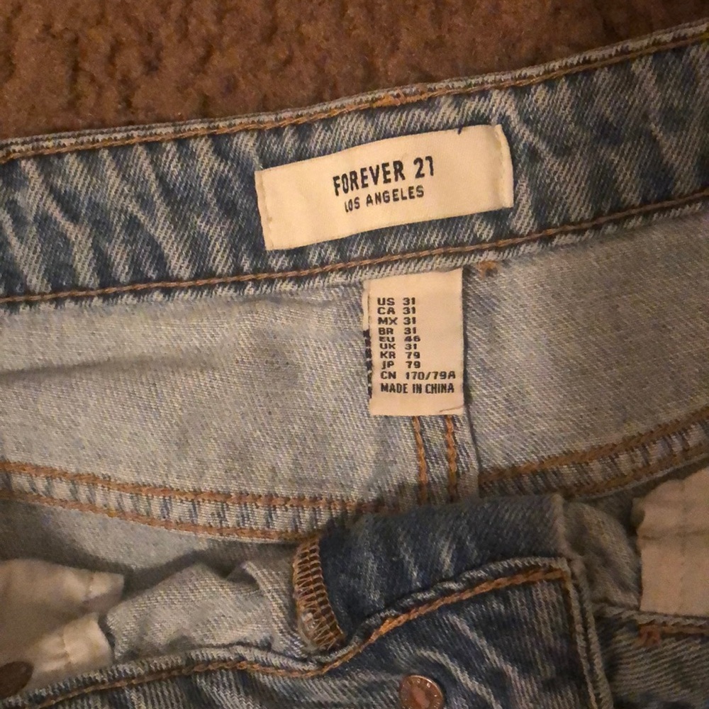 Forever 21 Highwaisted mom jean shorts.